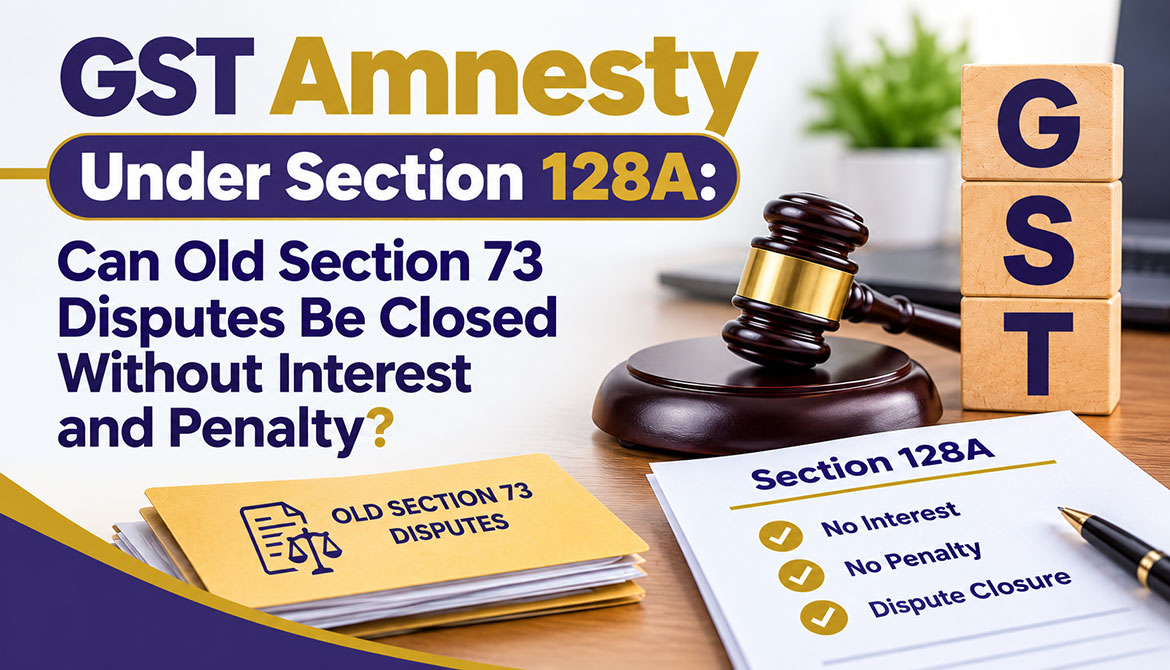 GST Amnesty Under Section 128A: Can Old Section 73 Disputes Be Closed Without Interest and Penalty?